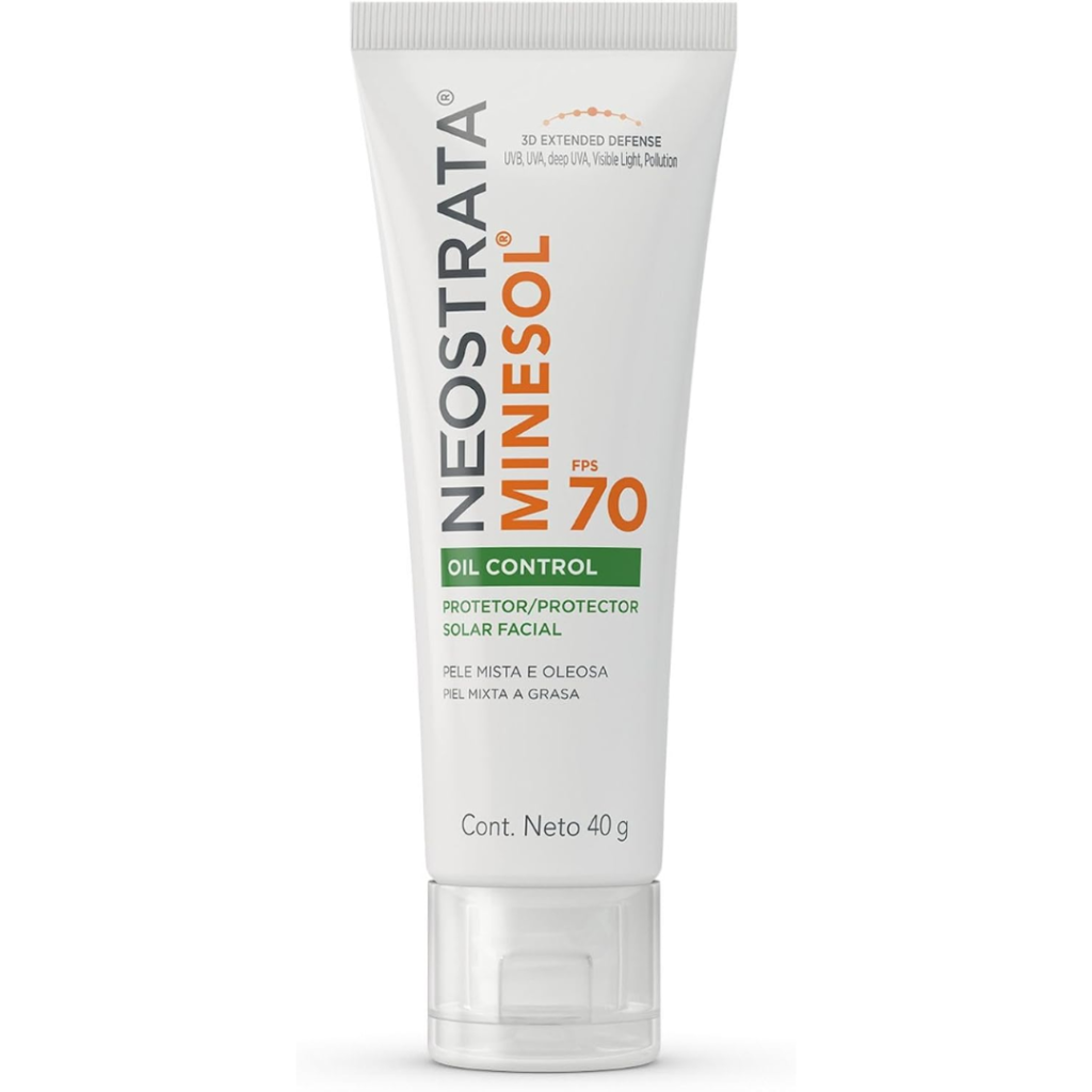 Neostrata Minesol Oil Control Protetor Solar Facial FPS 70 Sem Cor 40g