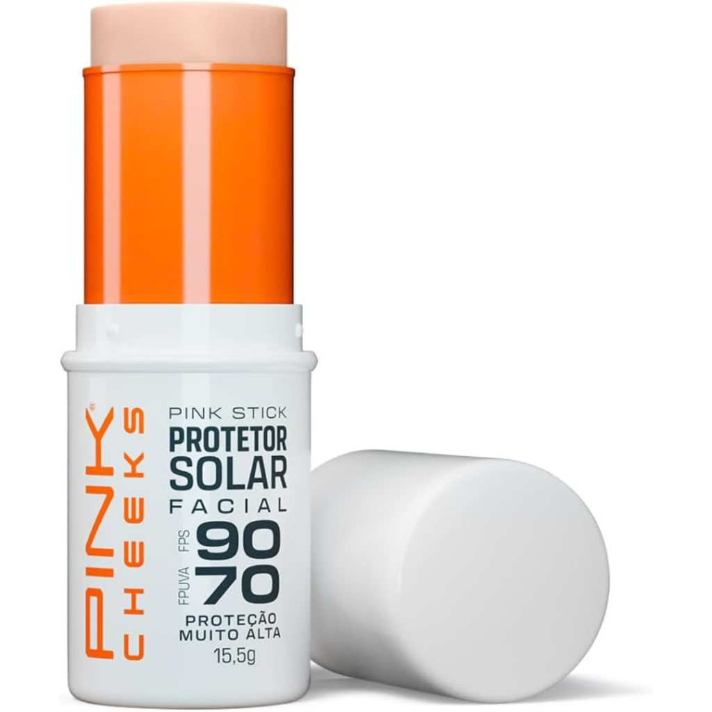 Pink Cheeks Pink Stick 10Km Protetor Solar Facial com Cor em Bastão FPS 90 14g