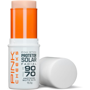 Pink Cheeks Pink Stick 10Km Protetor Solar Facial com Cor em Bastão FPS 90 14g