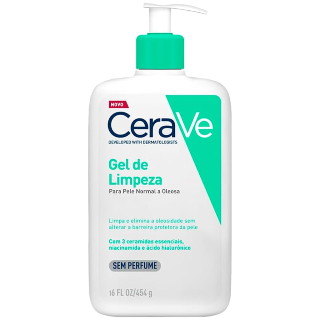 CeraVe Gel de Limpeza Facial 454g — Pele Normal a Oleosa