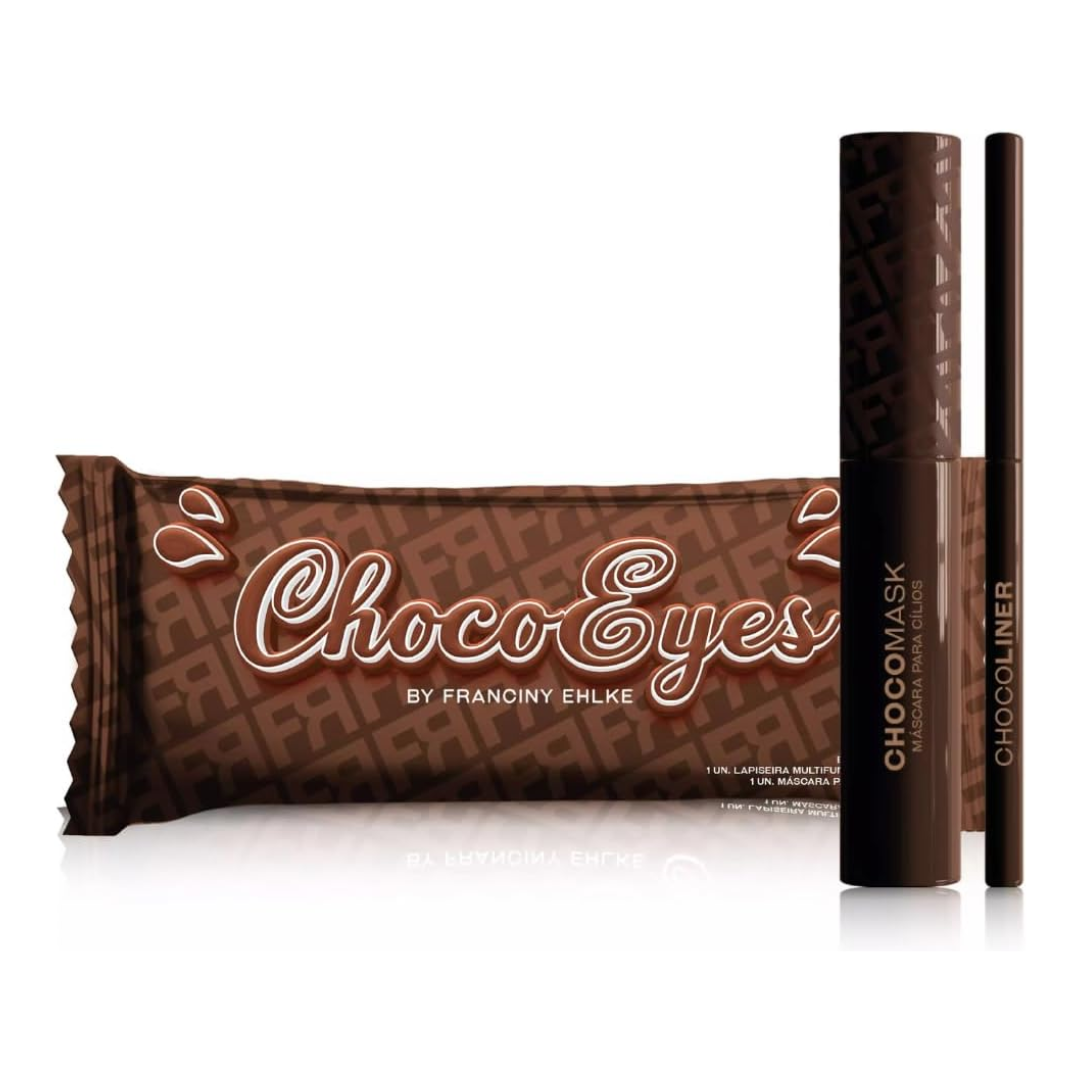 Kit Fran Chocoeyes — Máscara de Cílios Marrom e Lápis Multifuncional